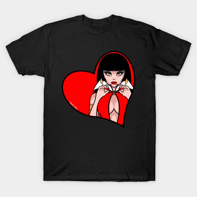 Vampirella Valentines T-Shirt by Dark_Inks